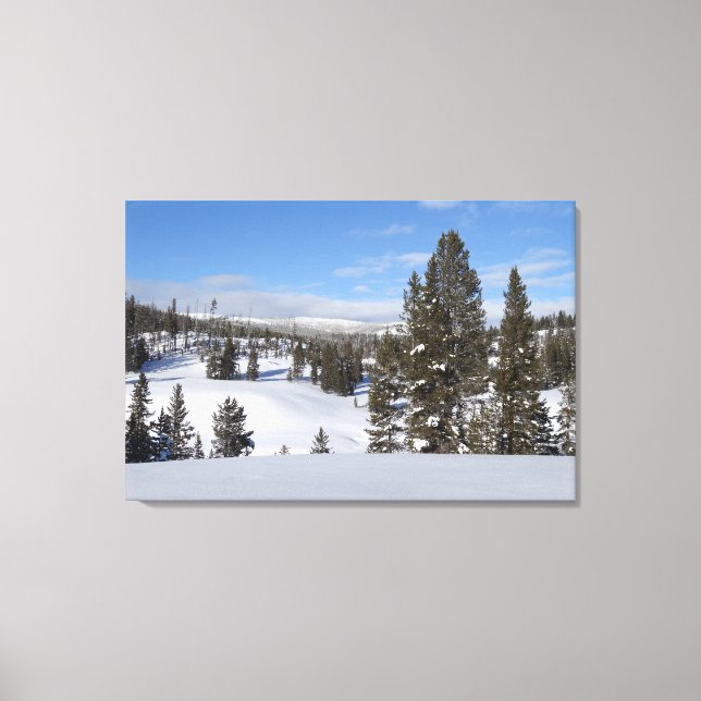 Toile Yellowstone Winter Landscape Photographie (Recto)