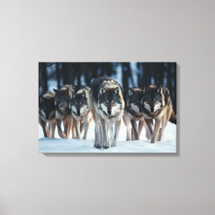 Toile Yellowstone Wolves Canvas Art