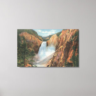 Toile Yellowstone, WY - Great Falls et grand