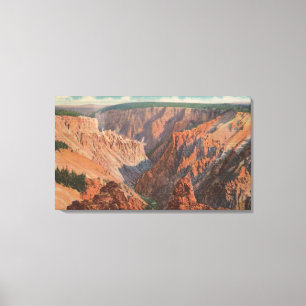 Toile Yellowstone, WYView de canyon de Yellowstone