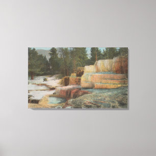 Toile Yellowstone, WYView de terrasse d'ange