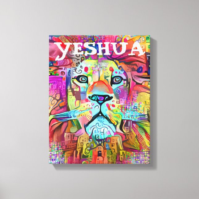 TOILE YESHUA LION DE JUDAH CHRISTIAN ART CANVAS (Recto)