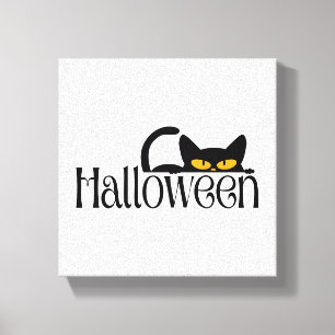 Toile Yeux de chat mystérieux d'Halloween 