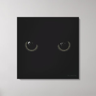 Toile Yeux de chat noir   Cherie's Art Copyright