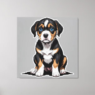 Toile Yeux de chien chiot