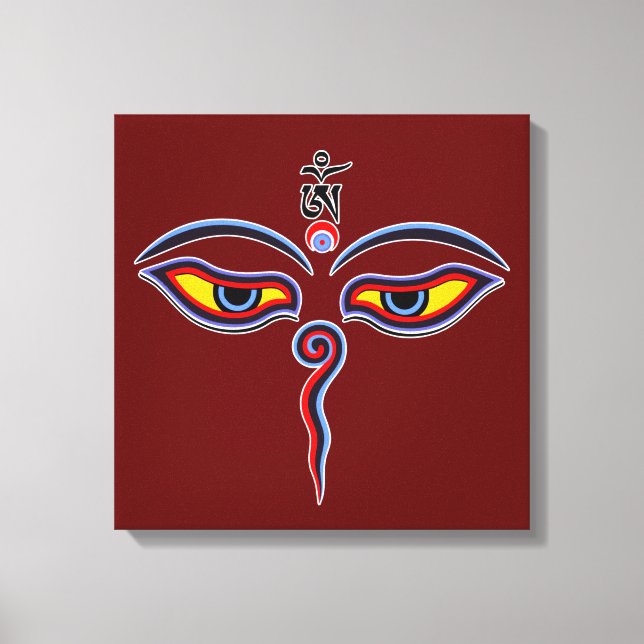 Toile Yeux de sagesse de Bouddha - Les yeux du temple Bo (Recto)