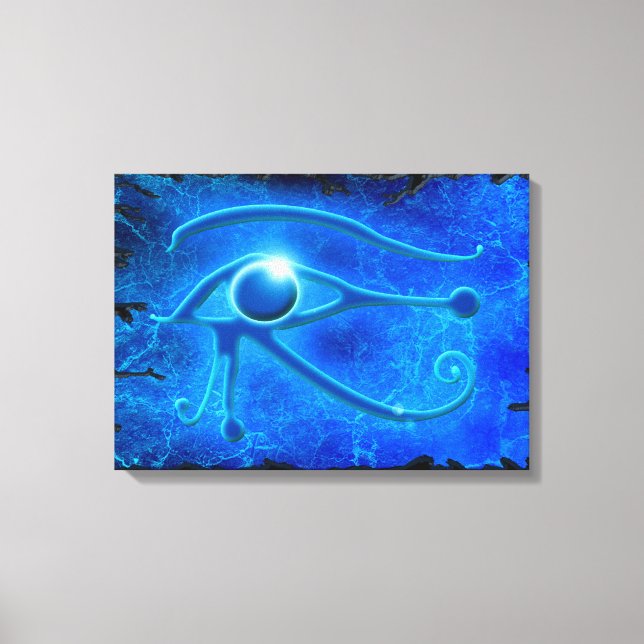 Toile YEUX WADJET DE HORUS Imaginaire bleu Imprimer (Recto)