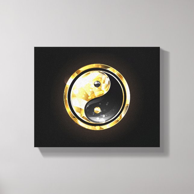 Toile Yin Yang or sur noir (Recto)