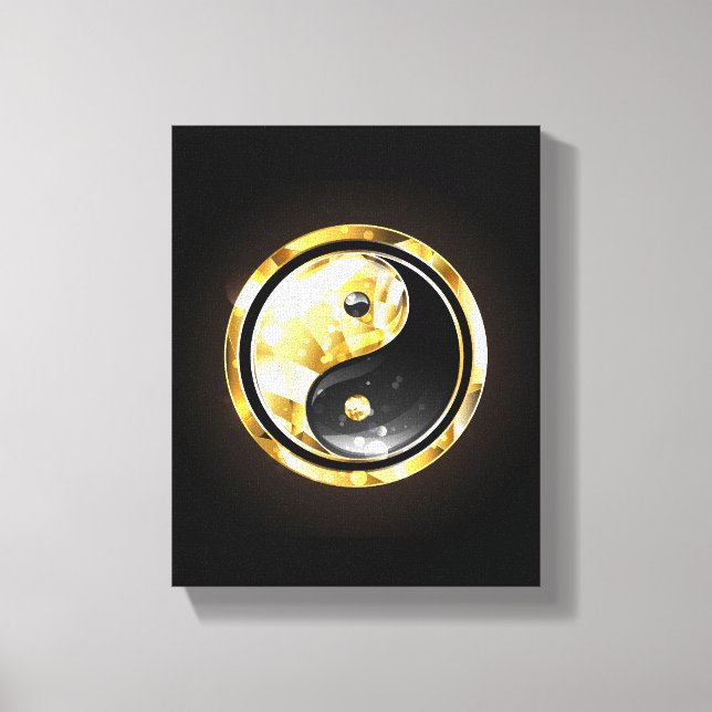 Toile Yin Yang or sur noir (Recto)
