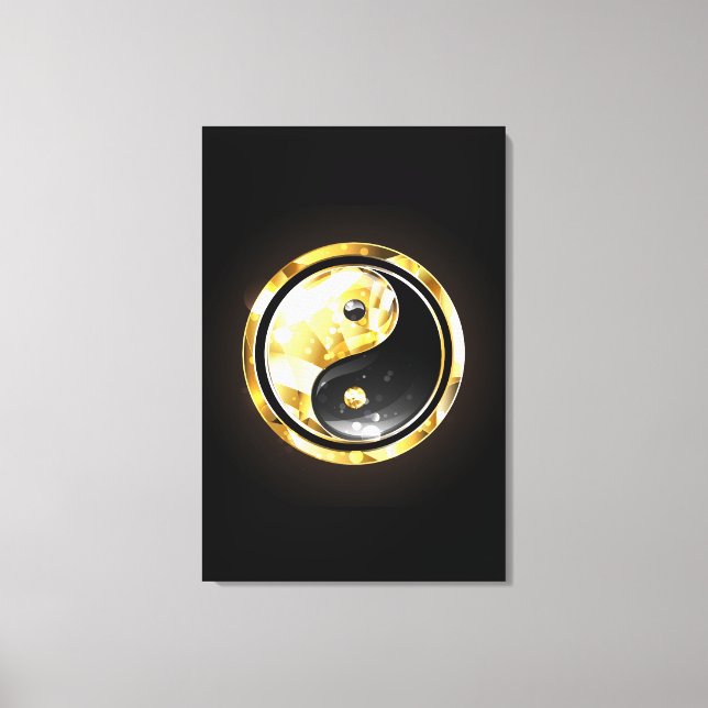 Toile Yin Yang or sur noir (Recto)