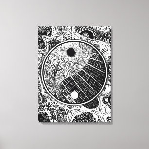 Toile Yin Yang Phrame