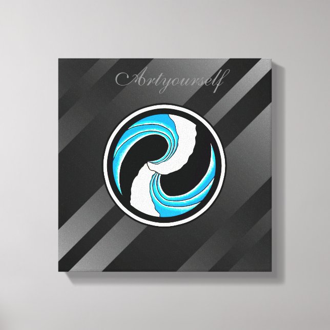 Toile Yin Yang Waves (Recto)