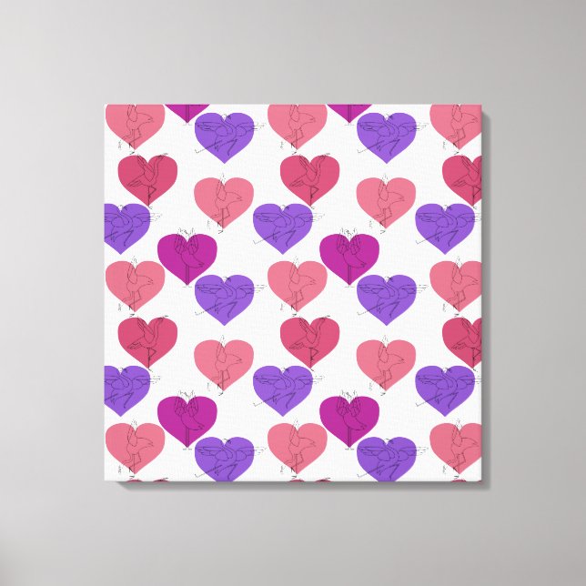 Toile Yoga pose motif | Yoga sans couture motif 1 (Recto)