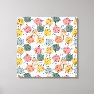 Toile Yoga pose motif Yoga sans couture motif 37