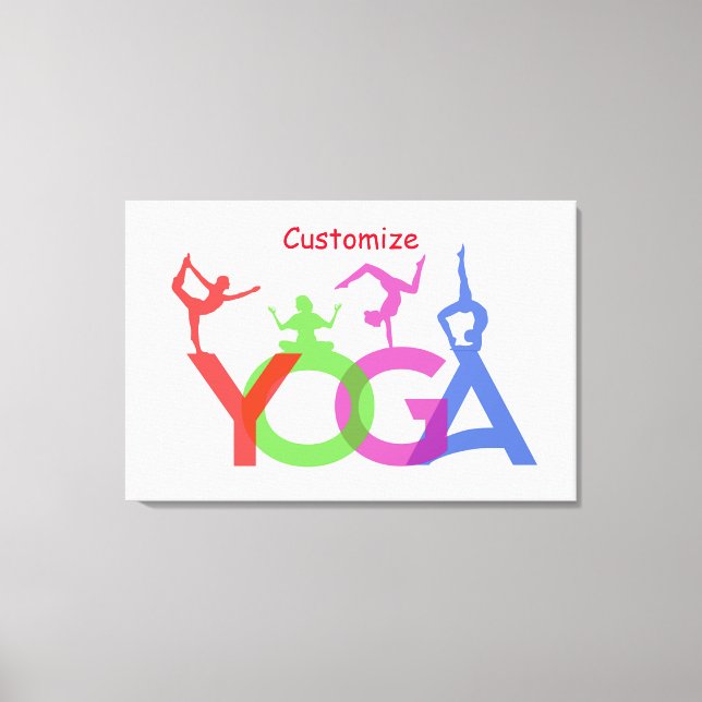 Toile Yoga Poses Silhouettes Thunder_Cove (Recto)
