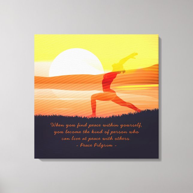 Toile Yoga Tescher Sun Salutation demi-lune Pose Citatio (Recto)