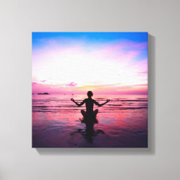 Toile yogi sur rose, yoga chakra, chakras du coeur, guér