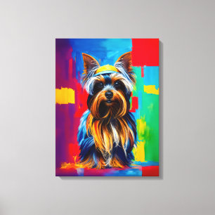 Toile Yorkie chien Pop Art