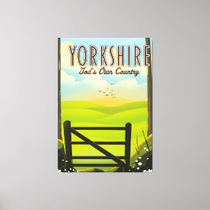Toile Yorkshire "Le pays de Dieu" affiche de voyage vint