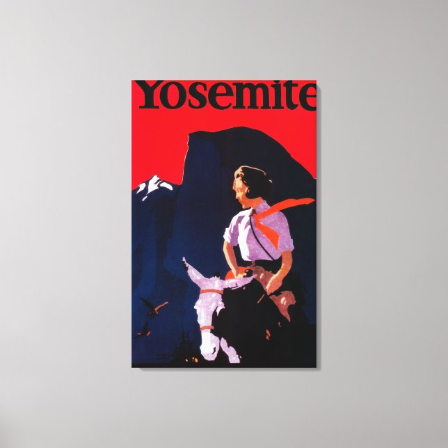 Toile Yosemite Poster Vintage Yosemite, CA (Recto)