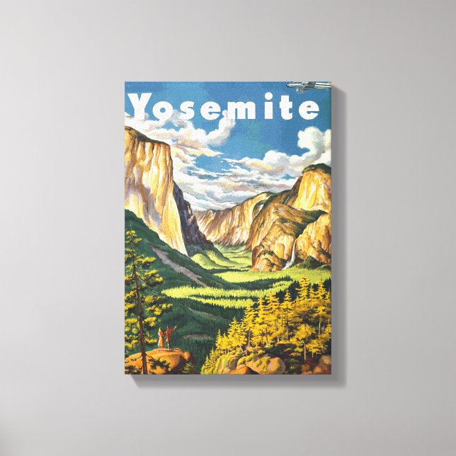 Toile Yosemite Travel Art (Vector) (Recto)