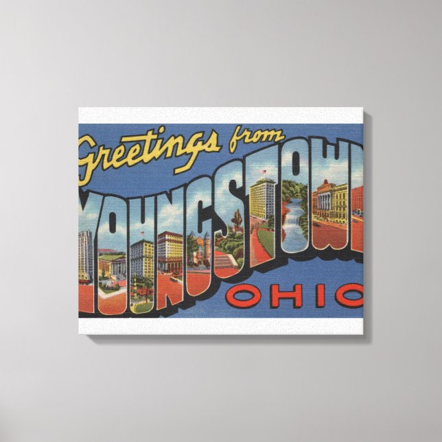 Toile Youngstown, Ohio - Scènes de grandes lettres (Recto)