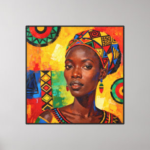 Toile « Zainab » Fille du Soleil Doré 