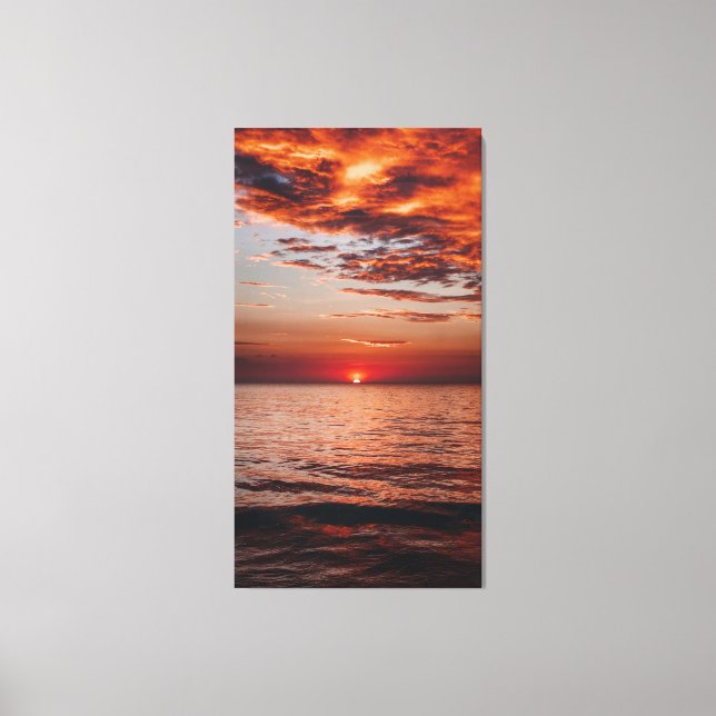 Toile Zazzle ciel soleil de mer (Recto)