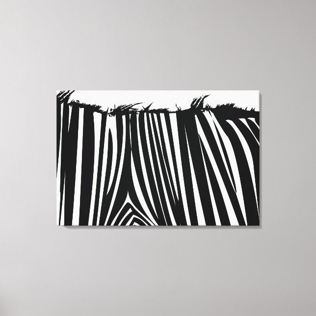Toile Zebra Back Black & White Wrapper Canvas Imprimer (Recto)