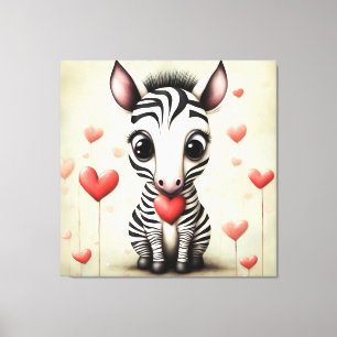 Toile Zebra Love 1
