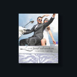 Toile Zebra Mariage Fiançailles Photo Canvas Argent<br><div class="desc">Fiançailles de mariage personnalisé zèbre imprimer design modèle photo. Ajoutez simplement votre photo !</div>