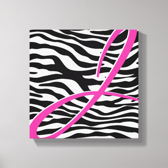 Toile Zebra Monogram Canvas Imprimer (Recto)