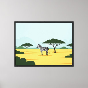Toile Zèbre en safari