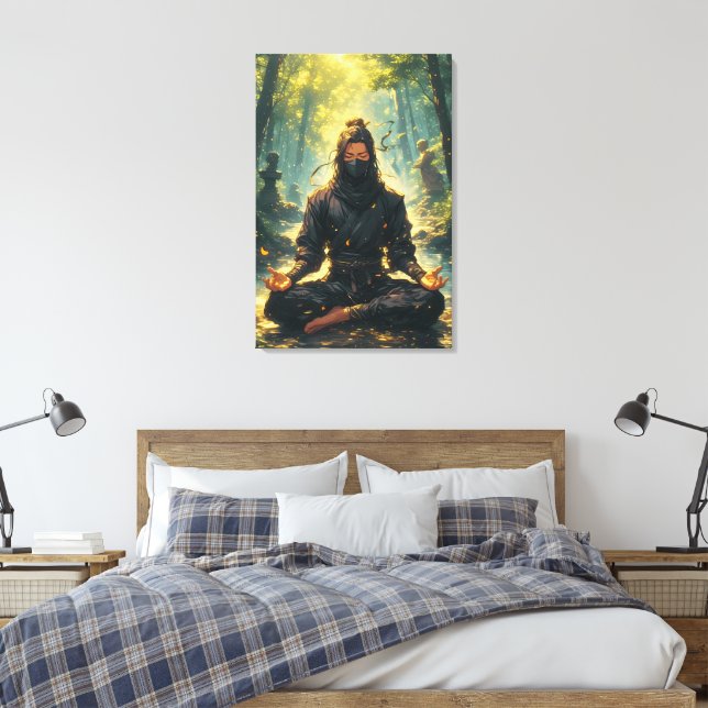 Toile Zen du Guerrier de l'Ombre (Insitu(Chambre))