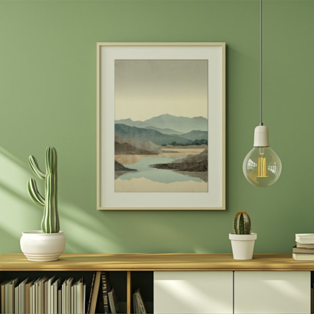 Toile Zen Misty Mountain Landscape (Créateur téléchargé)