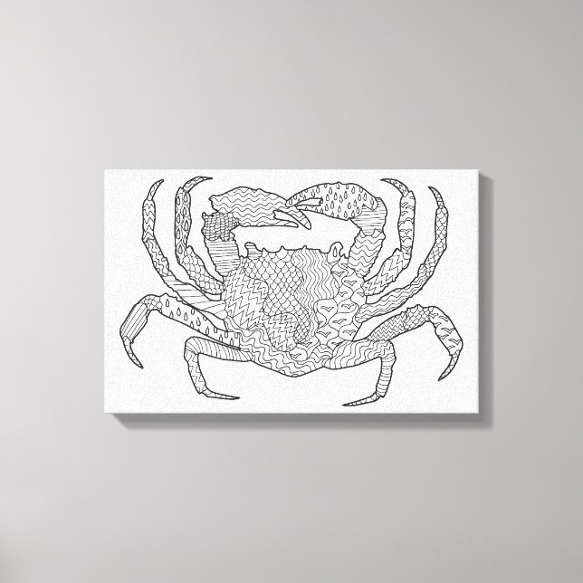 Toile Zendoodle Crabe 6 (Recto)
