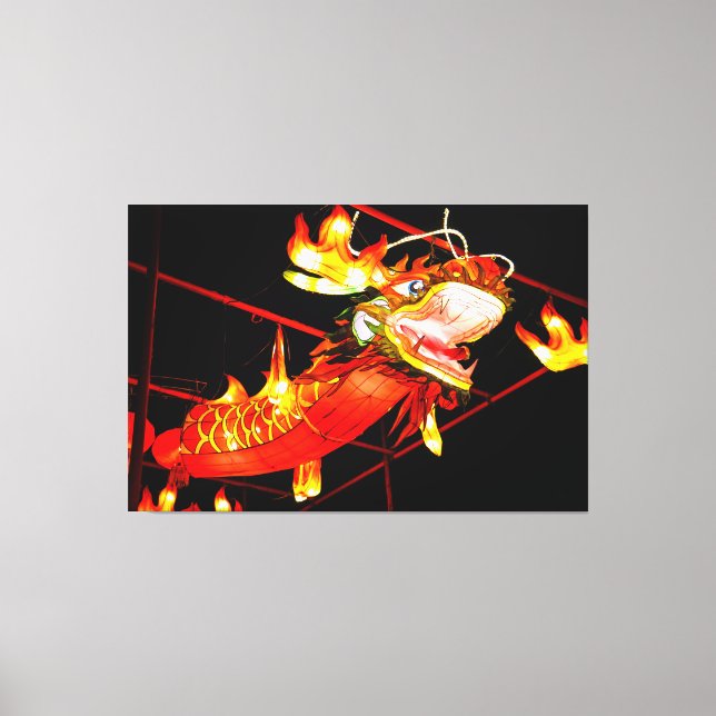 Toile Zhulong dragon de feu  (Recto)