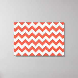 Toile Zigzag orange et blanc