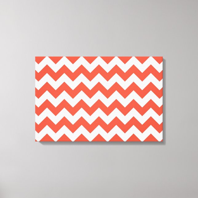 Toile Zigzag orange et blanc (Recto)
