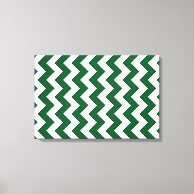 Toile Zigzag vert et blanc (Recto)