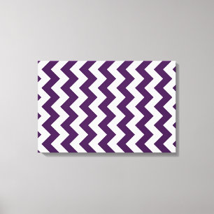 Toile Zigzag violet et blanc