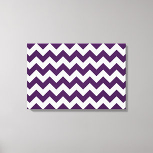 Toile Zigzag violet et blanc