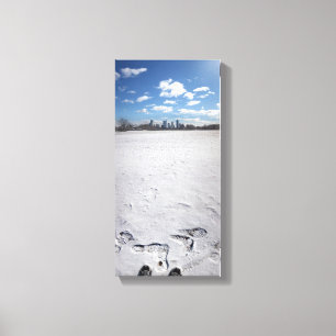 Toile Zilker Park Snow - Austin Texas Downtown Skyline
