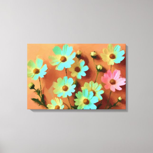 Toile Zinnia Elegans Fleurs Élégantes (Recto)