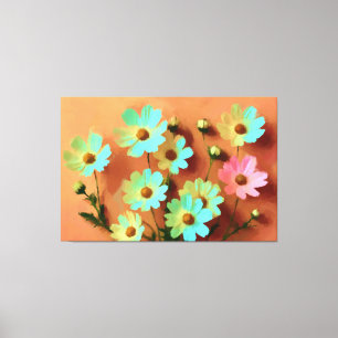 Toile Zinnia Elegans Style Expressif