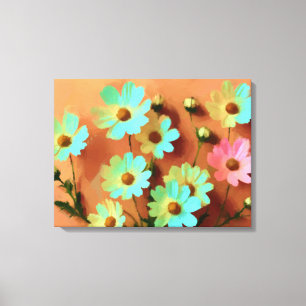 Toile Zinnia Elegans Vibrant Botanique