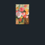 Toile Zinnias et Asters | Tadeusz Makowski<br><div class="desc">Zinnias and Asters in a Glass Jar (1920) de Tadeusz Makowski (polonais, 1882-1932) est une vie tranquille charmant et moderne qui allie simplicité et couleurs vives. Connu pour son approche poétique et stylisée, Makowski présente un arrangement modeste de zinnias et de maîtres brillants dans un bocal transparent, utilisant des lignes...</div>