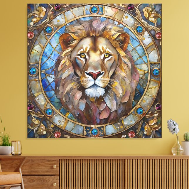 Toile Zodiac - Leo the Lion (Insitu(Salon))