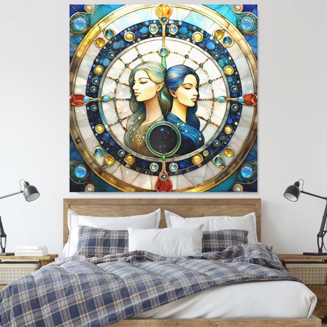 Toile Zodiaque - Gémeaux Les Jumeaux (Insitu(Chambre))