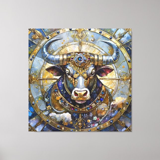 Toile Zodiaque - Taureau Le Taureau (Recto)